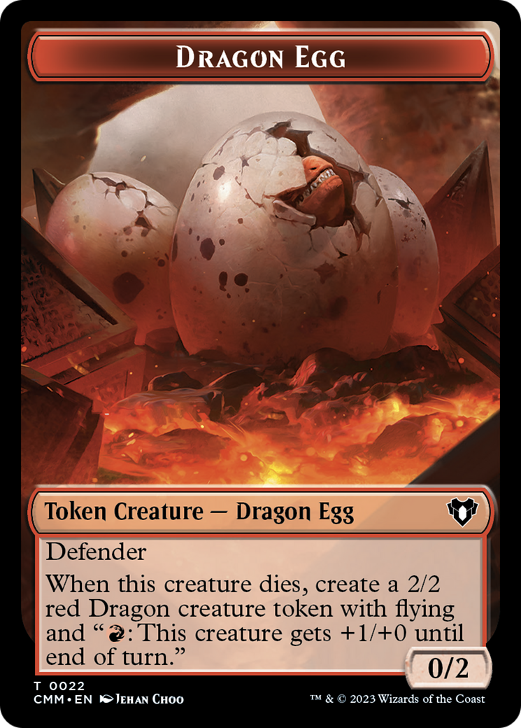 Dragon Egg Token [Commander Masters Tokens] | Exor Games New Glasgow