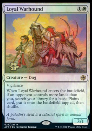 Loyal Warhound [Dungeons & Dragons: Adventures in the Forgotten Realms Prerelease Promos] | Exor Games New Glasgow