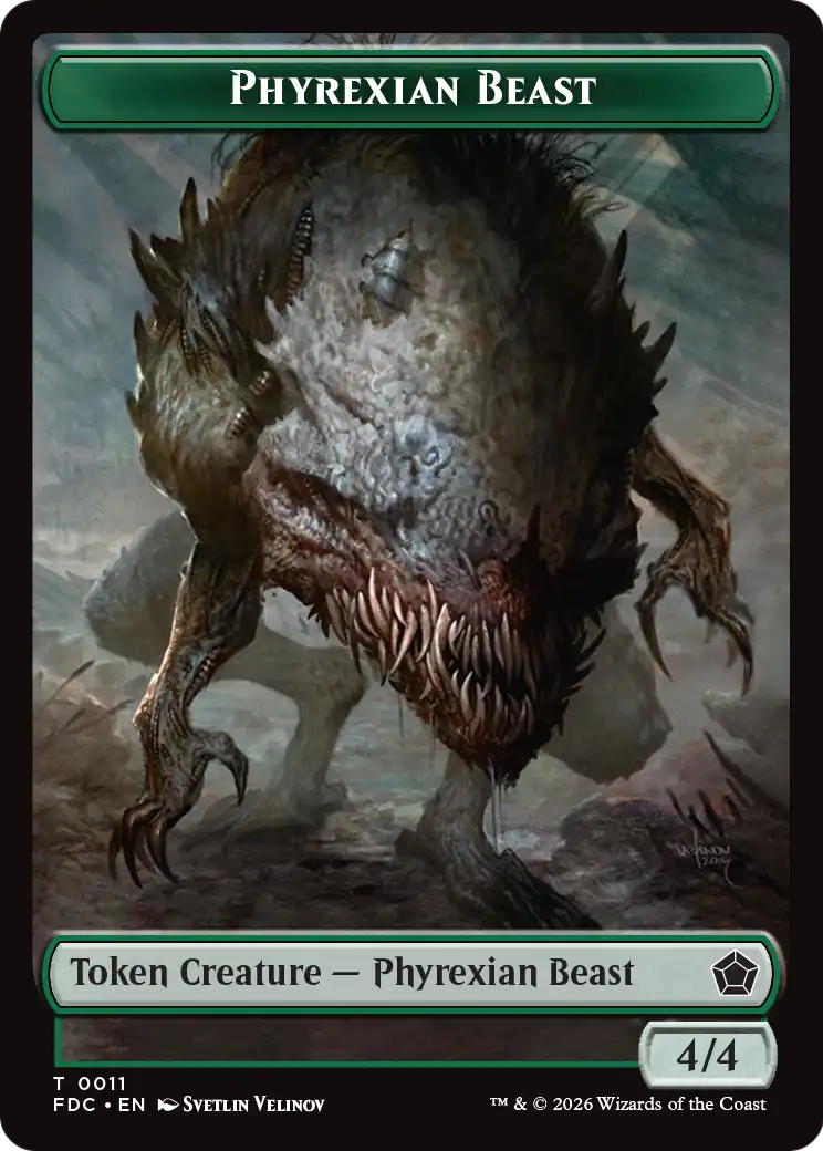 Phyrexian Germ // Phyrexian Beast Double-Sided Token [Foundations Commander Tokens] | Exor Games New Glasgow