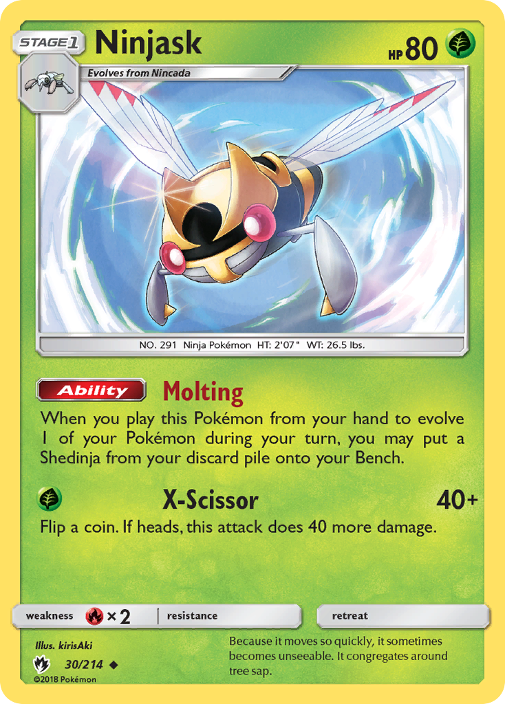 Ninjask (30/214) [Sun & Moon: Lost Thunder] | Exor Games New Glasgow
