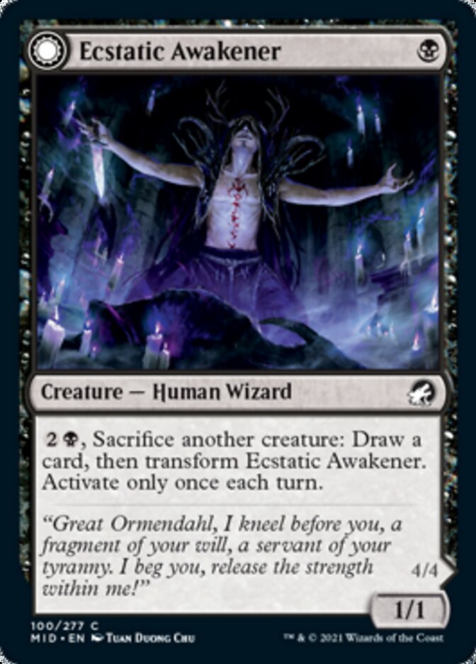 Ecstatic Awakener // Awoken Demon [Innistrad: Midnight Hunt] | Exor Games New Glasgow