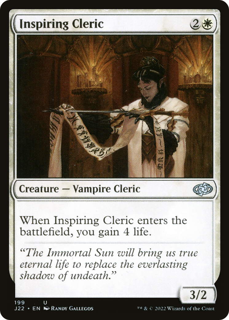 Inspiring Cleric [Jumpstart 2022] | Exor Games New Glasgow