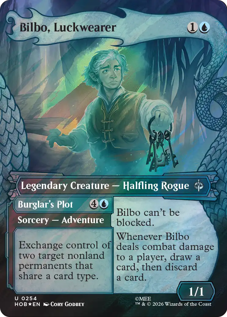 Bilbo, Luckwearer (Showcase) (Surge Foil) [The Hobbit] | Exor Games New Glasgow