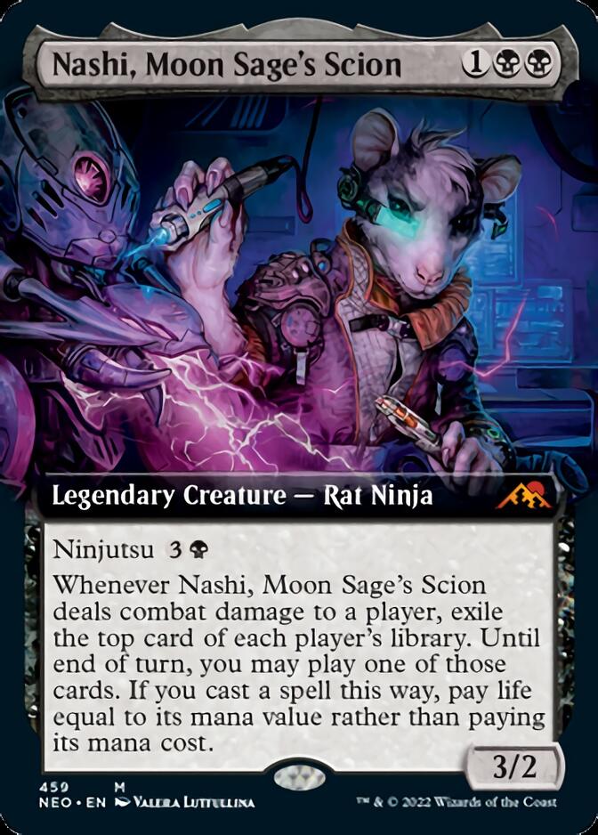 Nashi, Moon Sage's Scion (Extended Art) [Kamigawa: Neon Dynasty] | Exor Games New Glasgow