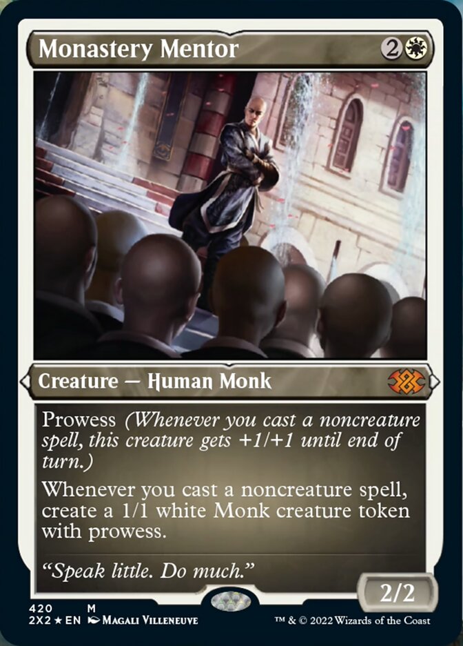 Monastery Mentor (Foil Etched) [Double Masters 2022] | Exor Games New Glasgow