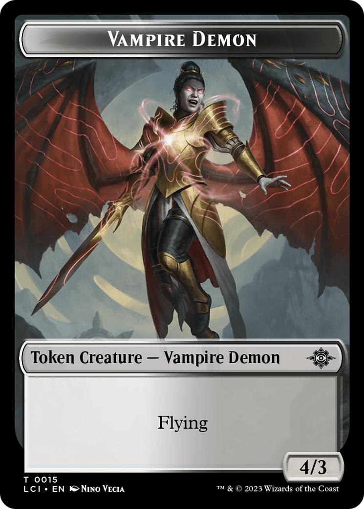 Vampire Demon Token [The Lost Caverns of Ixalan Tokens] | Exor Games New Glasgow