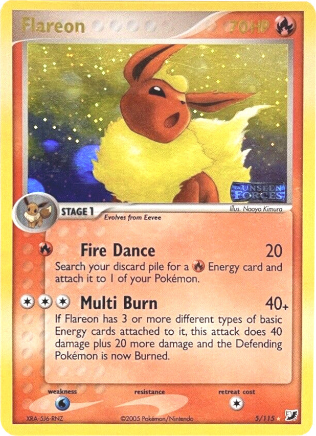 Flareon (5/115) (Stamped) [EX: Unseen Forces] | Exor Games New Glasgow