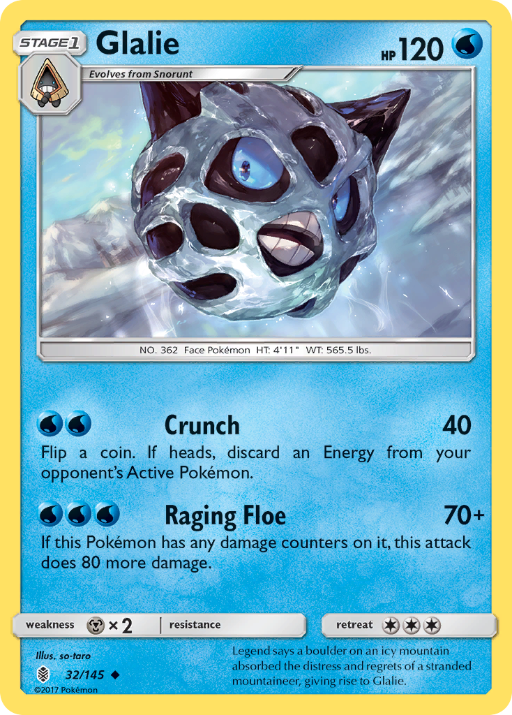 Glalie (32/145) [Sun & Moon: Guardians Rising] | Exor Games New Glasgow