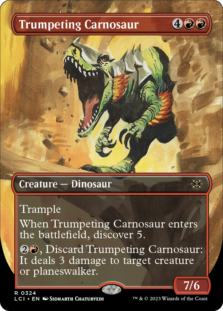 Trumpeting Carnosaur (Borderless) [The Lost Caverns of Ixalan] | Exor Games New Glasgow