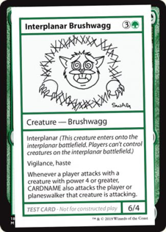 Interplanar Brushwagg (2021 Edition) [Mystery Booster Playtest Cards] | Exor Games New Glasgow