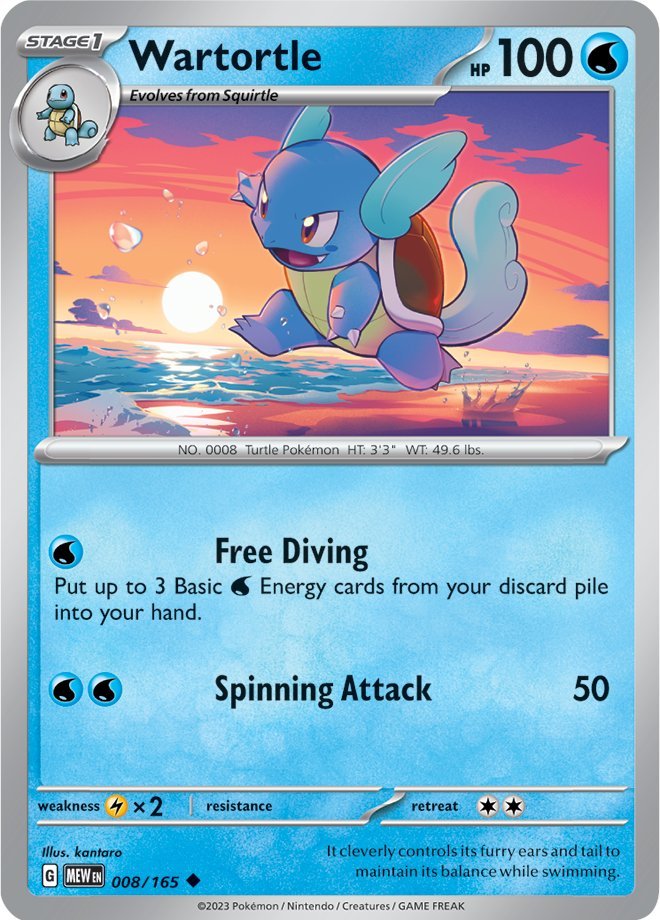 Wartortle (008/165) [Scarlet & Violet: 151] | Exor Games New Glasgow