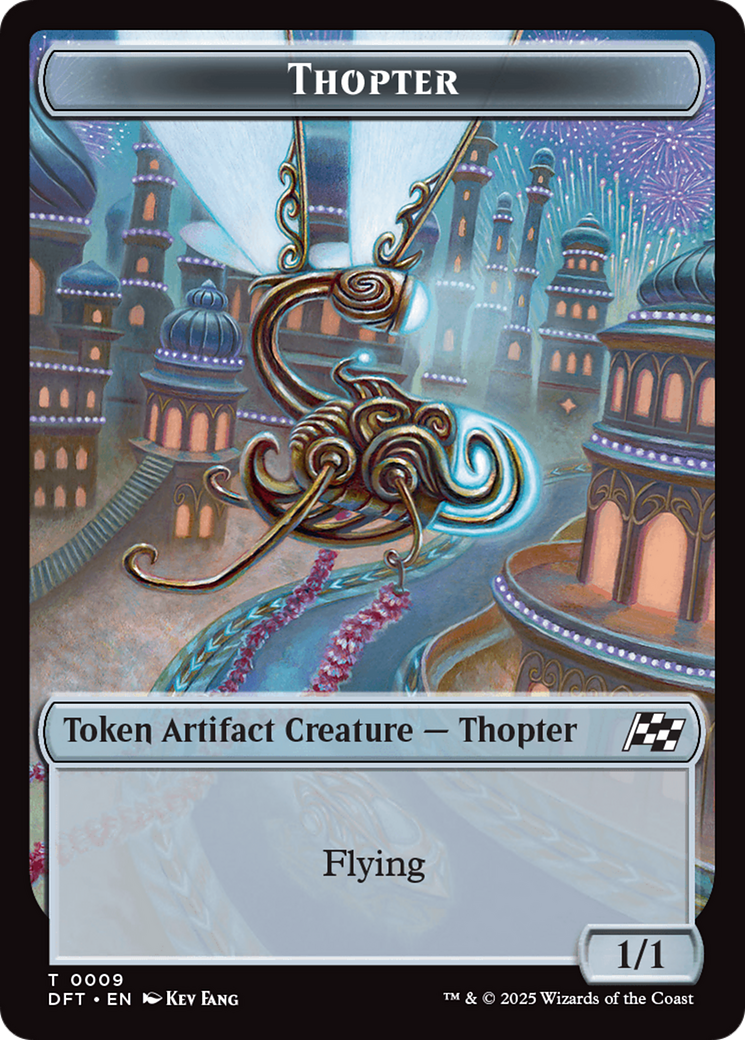 Golem (0015) // Thopter (0009) Double-Sided Token [Aetherdrift Tokens] | Exor Games New Glasgow