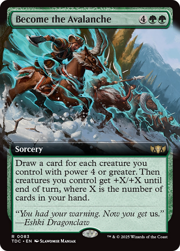 Become the Avalanche (Extended Art) [Tarkir: Dragonstorm Commander] | Exor Games New Glasgow