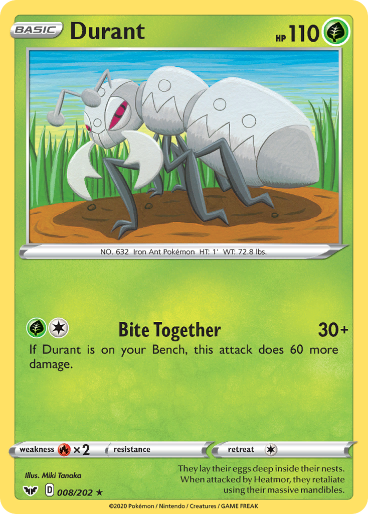 Durant (008/202) [Sword & Shield: Base Set] | Exor Games New Glasgow