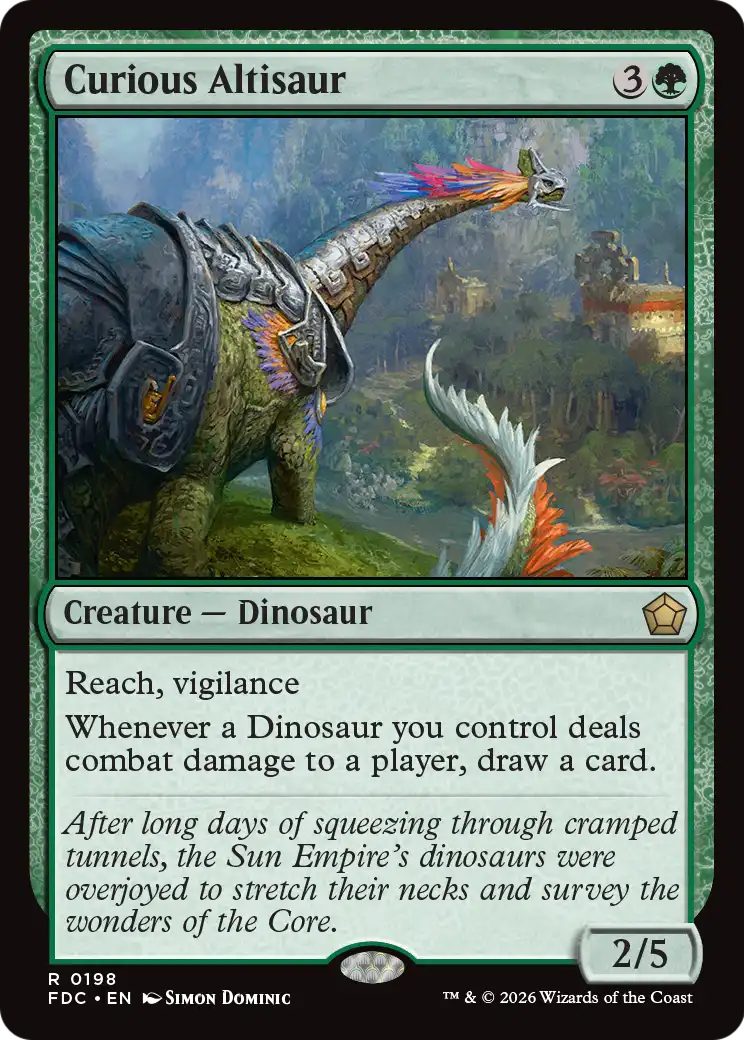 Curious Altisaur [Foundations Commander] | Exor Games New Glasgow