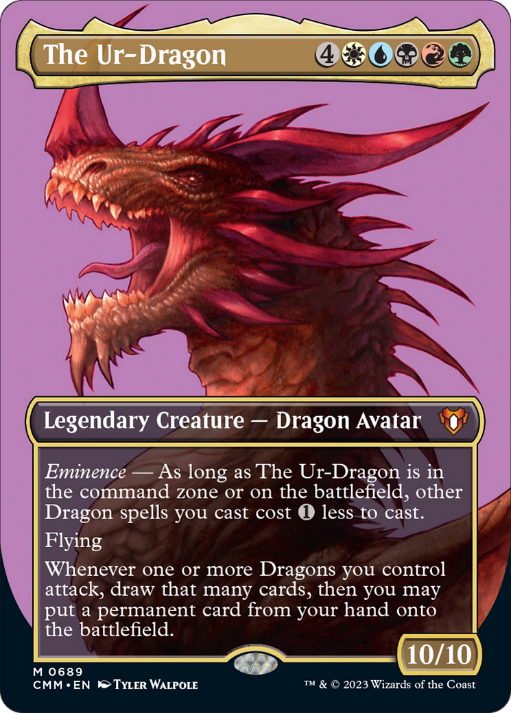 The Ur-Dragon (Borderless Profile) [Commander Masters] | Exor Games New Glasgow