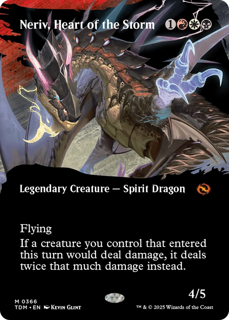 Neriv, Heart of the Storm (Borderless) [Tarkir: Dragonstorm] | Exor Games New Glasgow