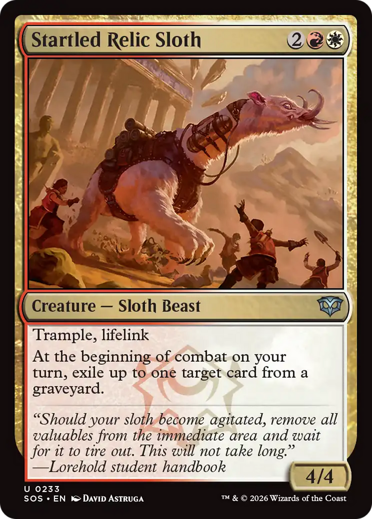 Startled Relic Sloth [Secrets of Strixhaven] | Exor Games New Glasgow