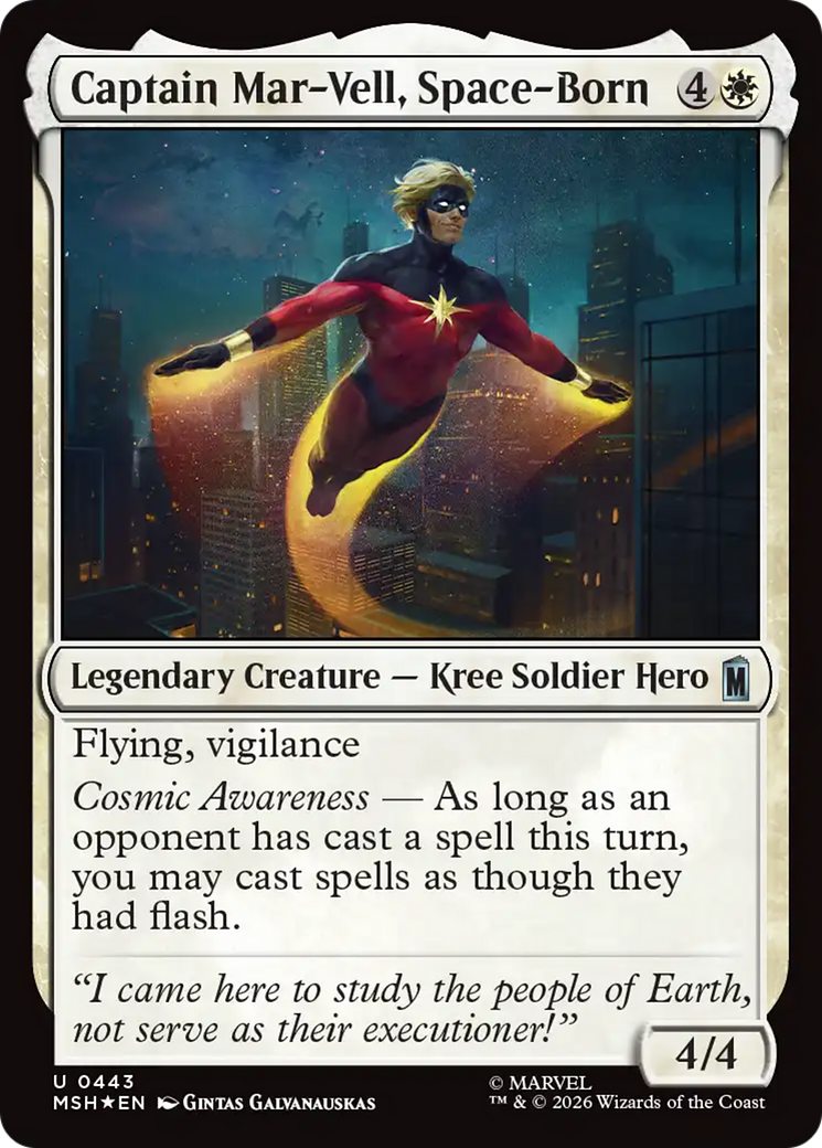 Captain Mar-Vell, Space-Born (Surge Foil) [Marvel Super Heroes] | Exor Games New Glasgow