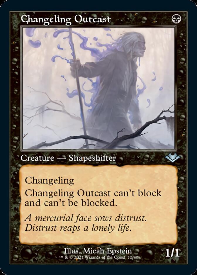 Changeling Outcast (Retro Foil Etched) [Modern Horizons] | Exor Games New Glasgow