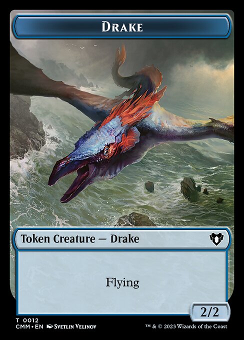 Spirit (0010) // Drake Double-Sided Token [Commander Masters Tokens] | Exor Games New Glasgow