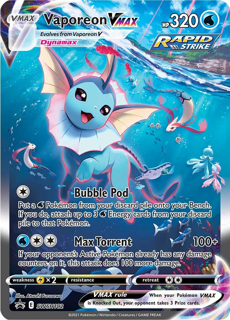 Vaporeon VMAX (SWSH182) [Sword & Shield: Black Star Promos] | Exor Games New Glasgow