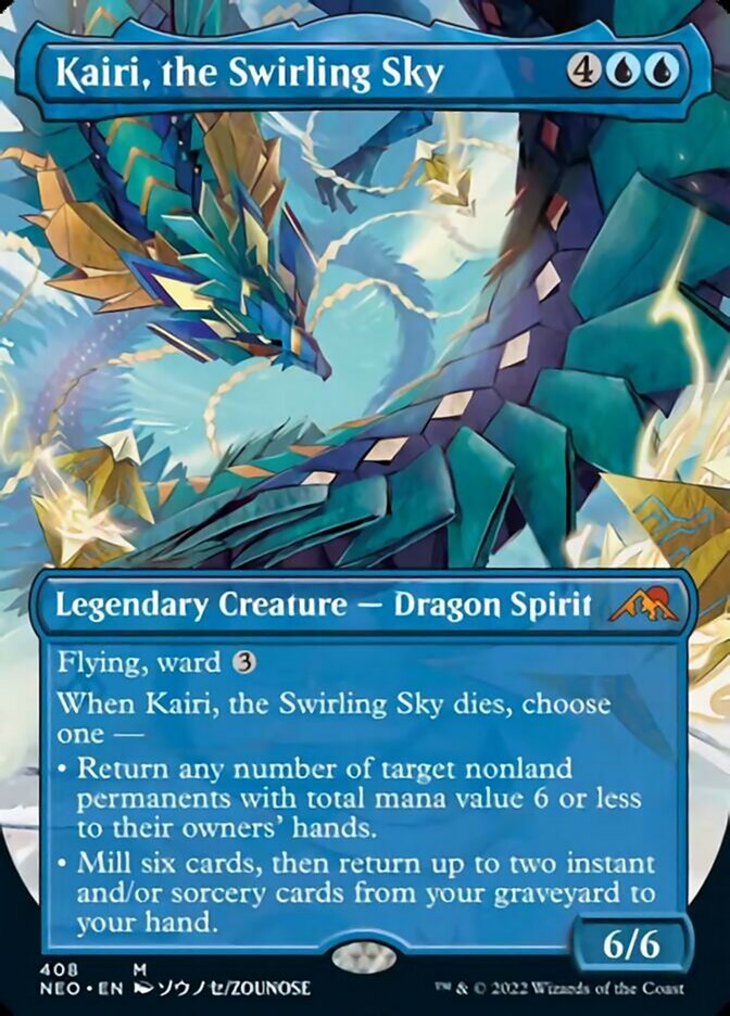 Kairi, the Swirling Sky (Borderless Alternate Art) [Kamigawa: Neon Dynasty] | Exor Games New Glasgow