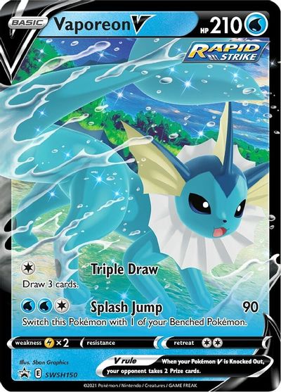 Vaporeon V (SWSH150) [Sword & Shield: Black Star Promos] | Exor Games New Glasgow