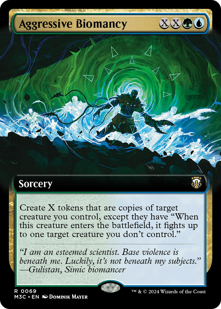 Aggressive Biomancy (Extended Art) (Ripple Foil) [Modern Horizons 3 Commander] | Exor Games New Glasgow