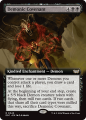 Demonic Covenant (Extended Art) [Duskmourn: House of Horror Commander] | Exor Games New Glasgow