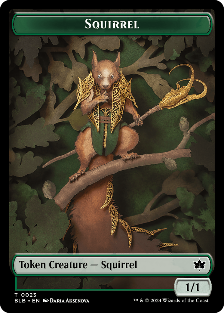 Squirrel // Darkstar Augur Double-Sided Token [Bloomburrow Tokens] | Exor Games New Glasgow