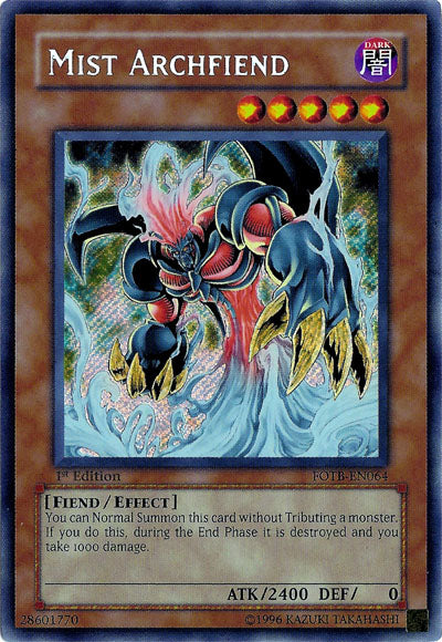 Mist Archfiend [FOTB-EN064] Secret Rare | Exor Games New Glasgow