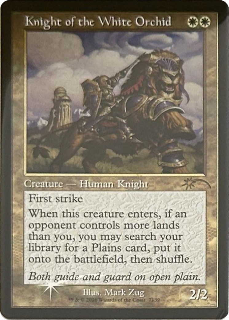 Knight of the White Orchid (7139) (Retro Frame) [Secret Lair Drop Series] | Exor Games New Glasgow