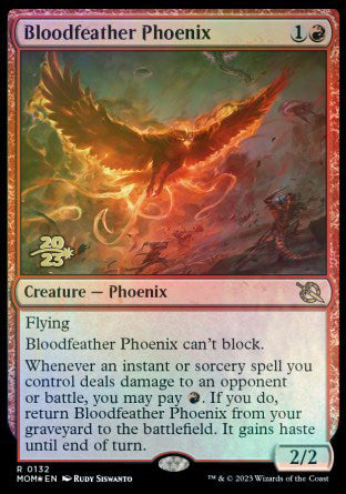 Bloodfeather Phoenix [March of the Machine Prerelease Promos] | Exor Games New Glasgow