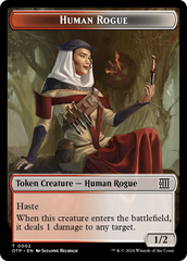 Human Rogue // Plot Double-Sided Token [Outlaws of Thunder Junction: Breaking News Tokens] | Exor Games New Glasgow