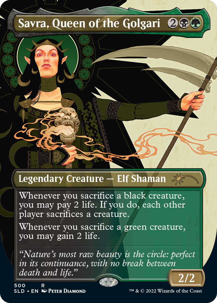 Savra, Queen of the Golgari (Borderless) [Secret Lair Drop Series] | Exor Games New Glasgow