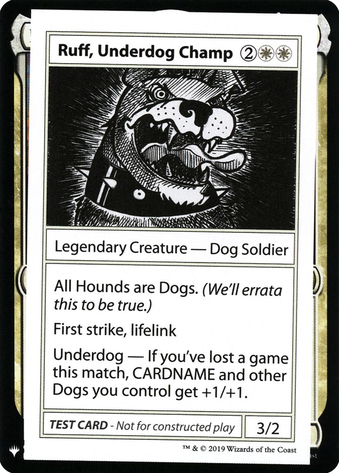 Ruff, Underdog Champ [Mystery Booster Playtest Cards] | Exor Games New Glasgow