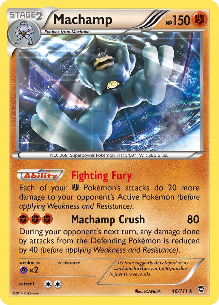 Machamp (46/111) (Cosmos Holo) (Blister Exclusive) [XY: Furious Fists] | Exor Games New Glasgow