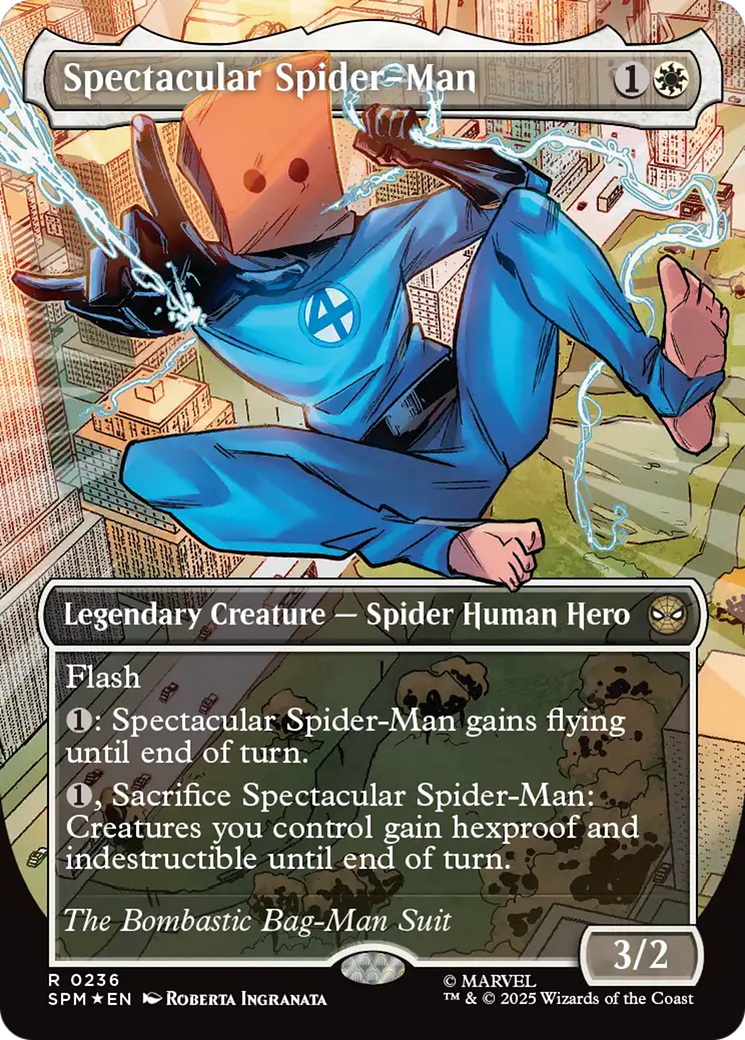 Spectacular Spider-Man (0236) (Borderless) (Textured Foil) [Marvel's Spider-Man] | Exor Games New Glasgow