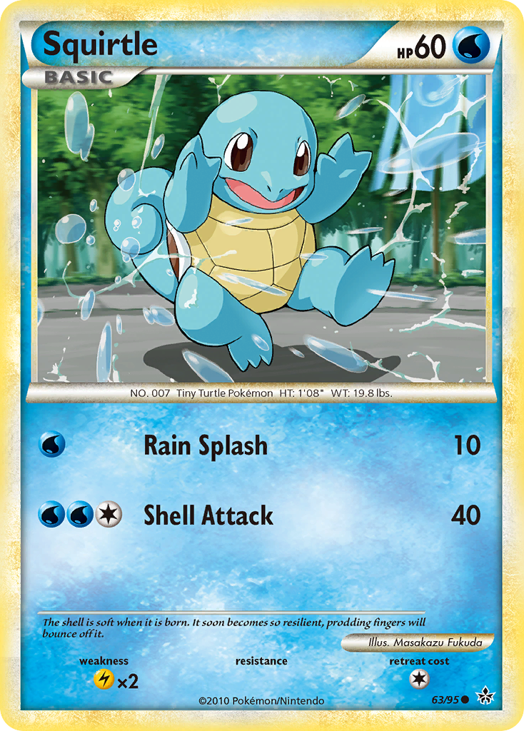 Squirtle (63/95) [HeartGold & SoulSilver: Unleashed] | Exor Games New Glasgow