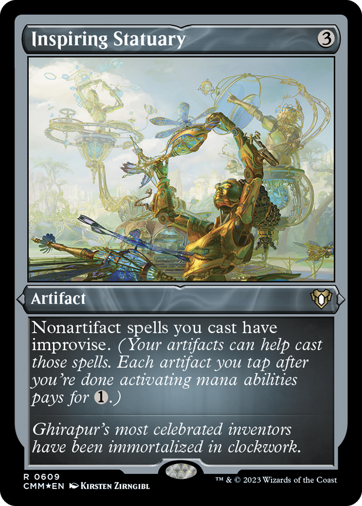 Inspiring Statuary (Foil Etched) [Commander Masters] | Exor Games New Glasgow