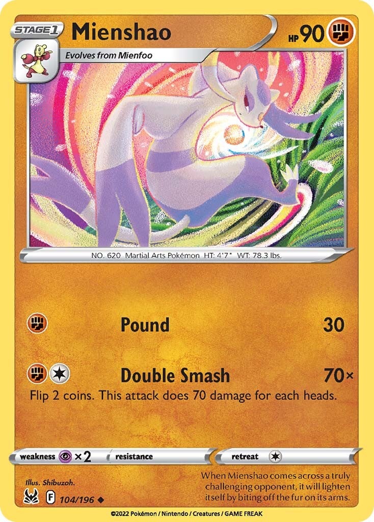 Mienshao (104/196) [Sword & Shield: Lost Origin] | Exor Games New Glasgow