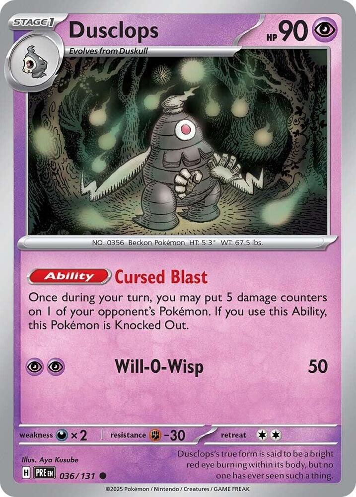 Dusclops (036/131) [Scarlet & Violet: Prismatic Evolutions] | Exor Games New Glasgow