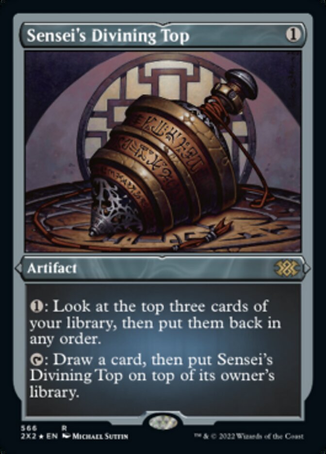 Sensei's Divining Top (Foil Etched) [Double Masters 2022] | Exor Games New Glasgow