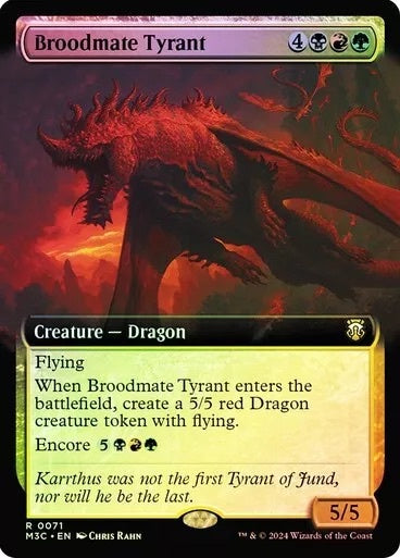 Broodmate Tyrant (Extended Art) (Ripple Foil) [Modern Horizons 3 Commander] | Exor Games New Glasgow