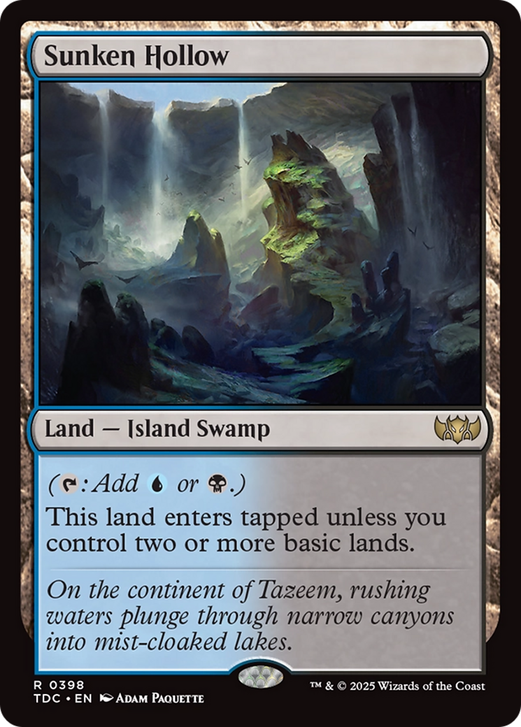 Sunken Hollow [Tarkir: Dragonstorm Commander] | Exor Games New Glasgow