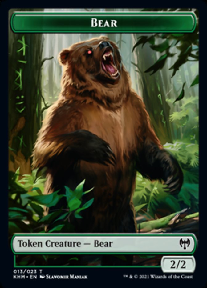 Bear Token [Kaldheim Tokens] | Exor Games New Glasgow