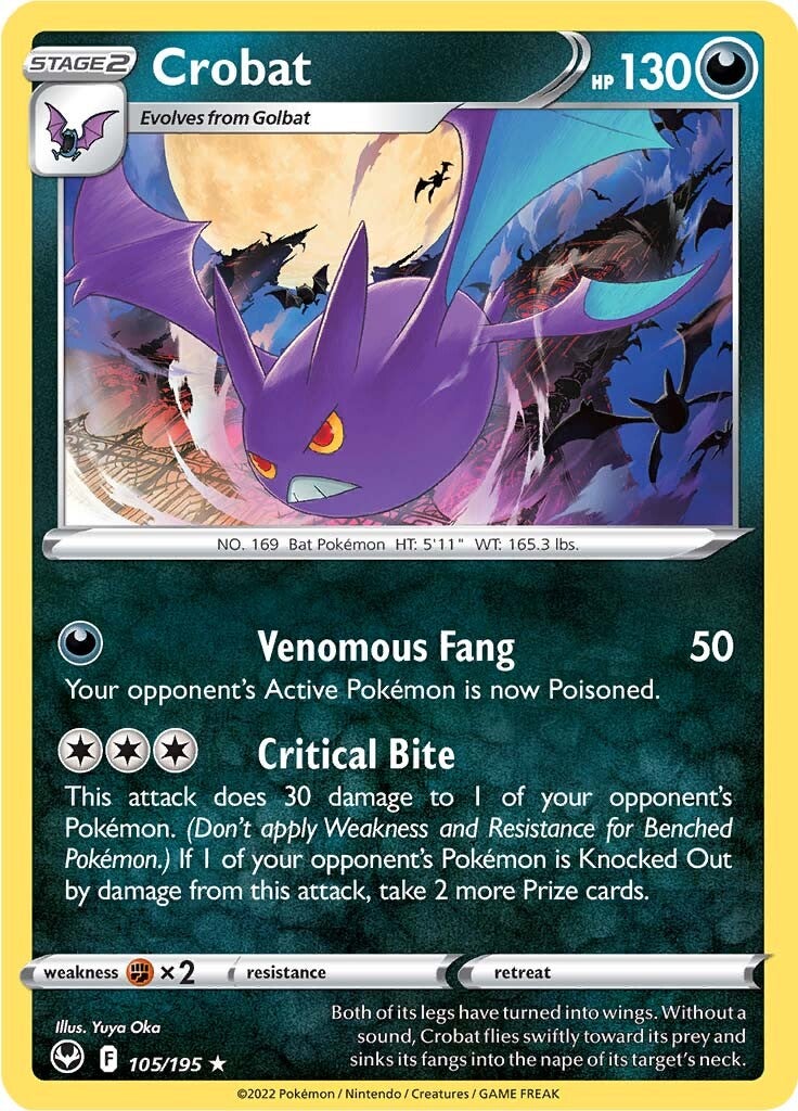 Crobat (105/195) [Sword & Shield: Silver Tempest] | Exor Games New Glasgow