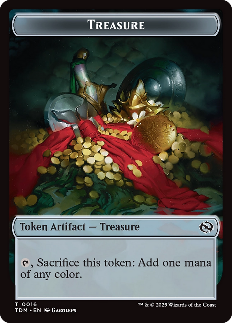 Zombie Druid // Treasure Double-Sided Token [Tarkir: Dragonstorm Tokens] | Exor Games New Glasgow