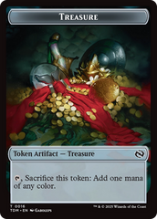 Zombie Druid // Treasure Double-Sided Token [Tarkir: Dragonstorm Tokens] | Exor Games New Glasgow